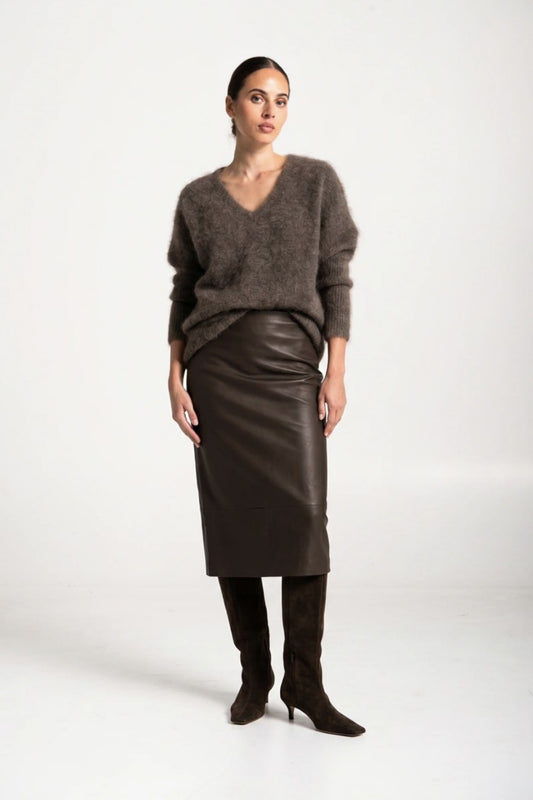 LOUNGE THE LABEL NAVAGIO SKIRT MOCHA