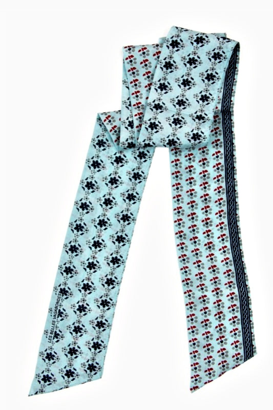 LES BELLES VAGABONDES SILK BANDEAU NICKY BLUE