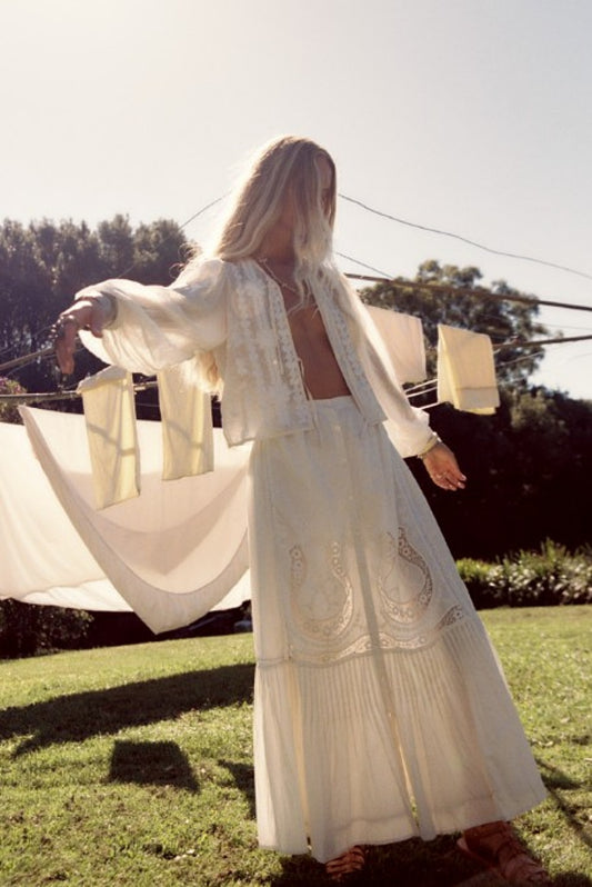 MAISON HOTEL LUISA SKIRT NORMANDIE WHITE