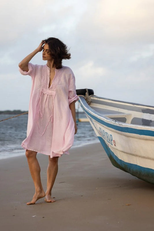 MEG BY DESIGN NZURI TUNIC LINEN PINK