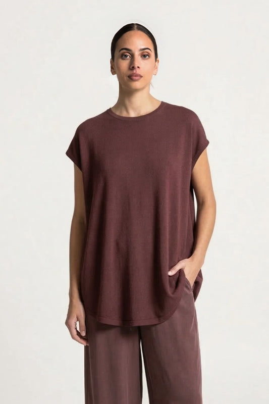 LOUNGE THE LABEL OBIDOS TUNIC MERLOT