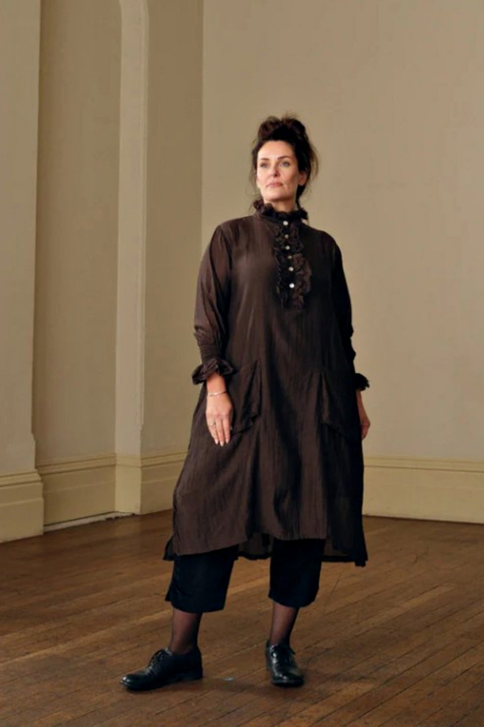 MEG BY DESIGN ODILE TUNIC CHOCOLATE