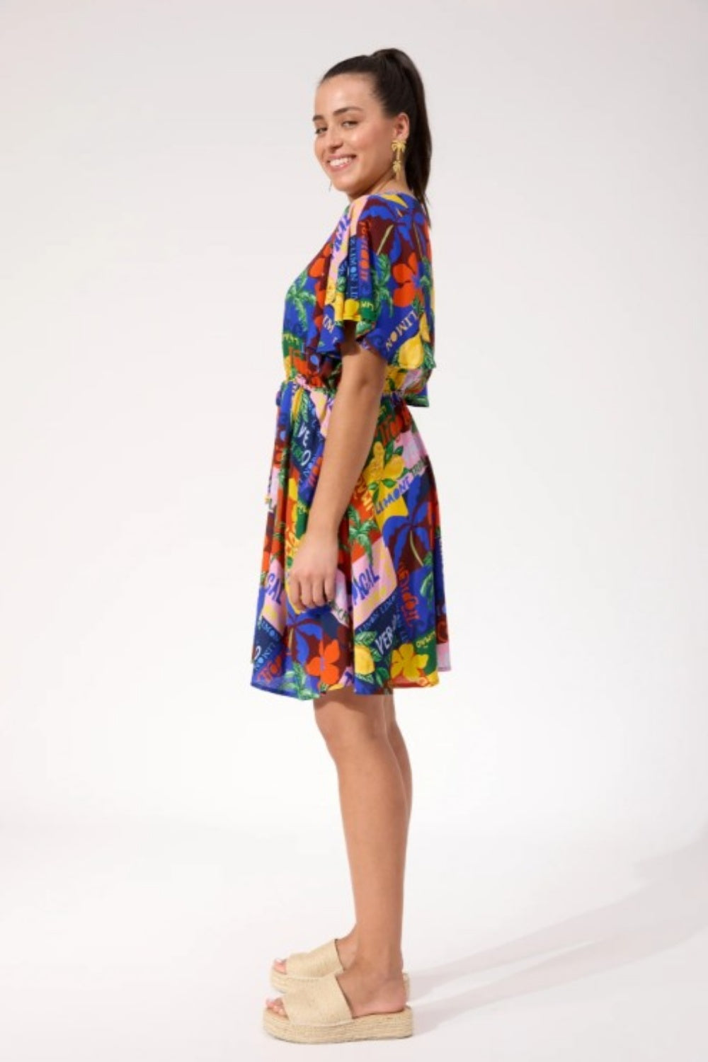 HAVEN ODYSSEY TIE DRESS TROPICAL