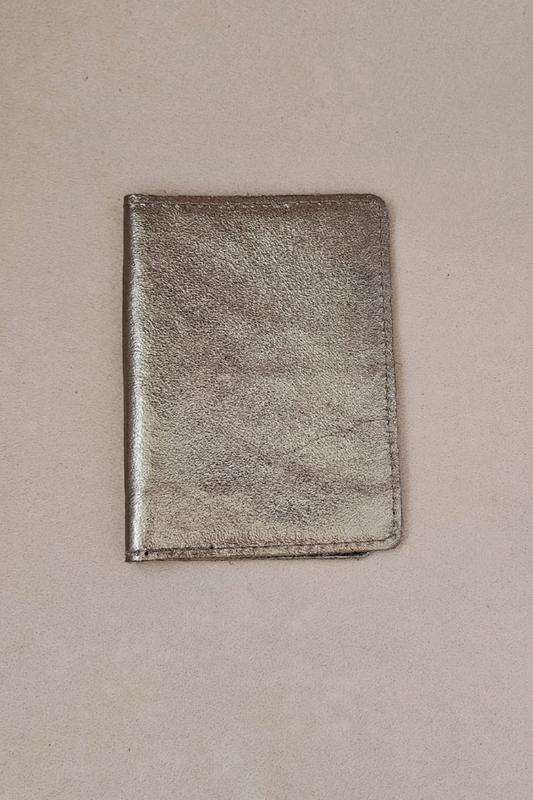 GLOBE PASSPORT HOLDER PEWTER