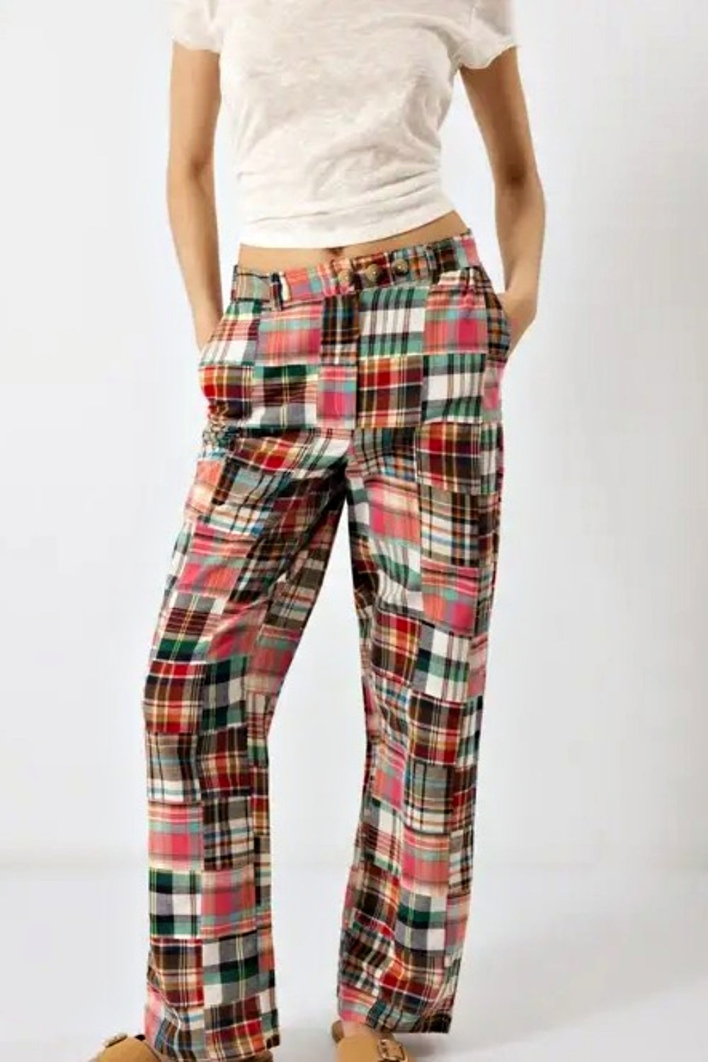 LANIDOR CHECKERS PATCHWORK PANT