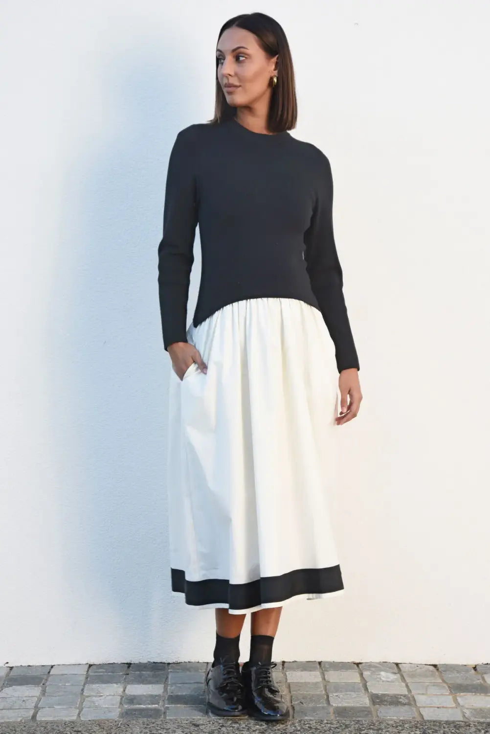 TRELISE COOPER PEPPER HALF DRESS WASTE NOT WANT KNIT