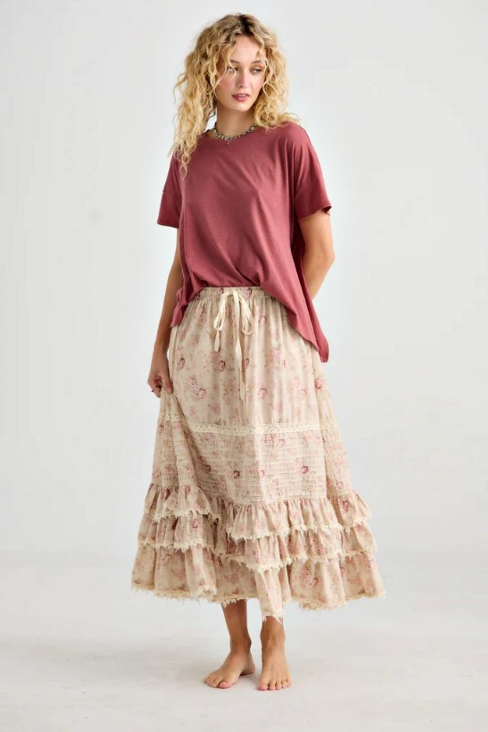 MISS ROSE SISTER VIOLET PERDITA SKIRT FADED ROSE