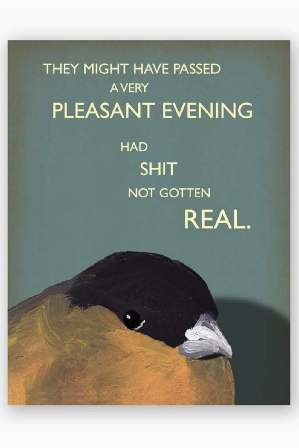 THE MINCING MOCKINGBIRD PLEASANT EVENING GREETING CARD