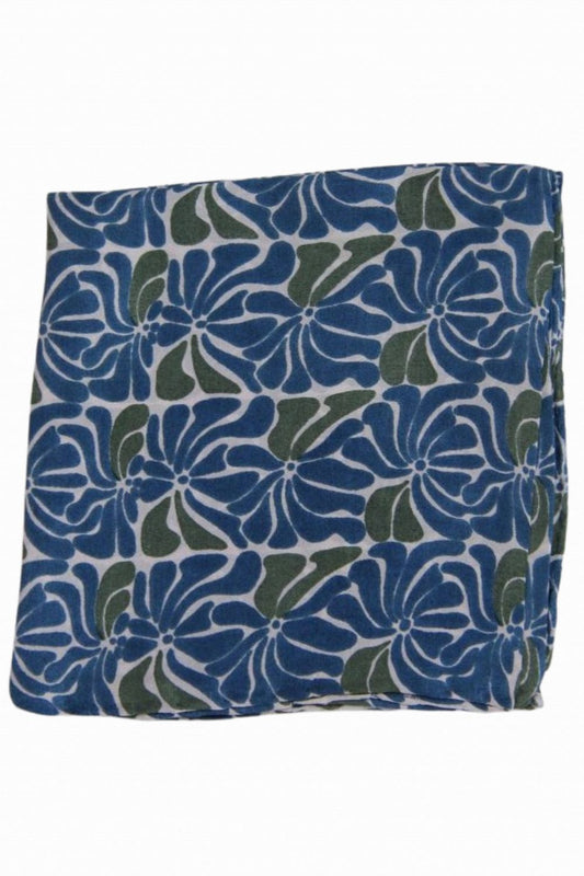 LES BELLES VAGABONDES PLUMERIA MINI SCARF MARINE