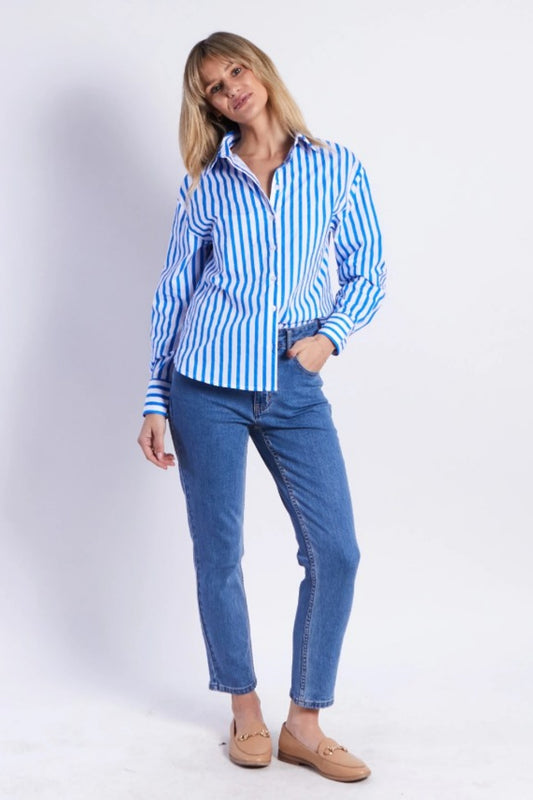 RALPH STRIPED SHIRT BLUE