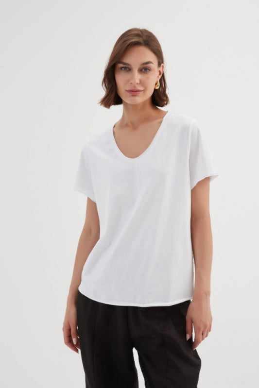 TIRELLI RAW EDGE TEE WHITE