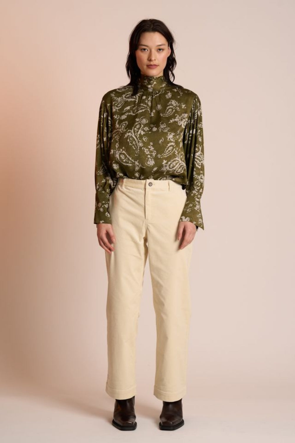 NERIS RHAPSODY BLOUSE LICHEN