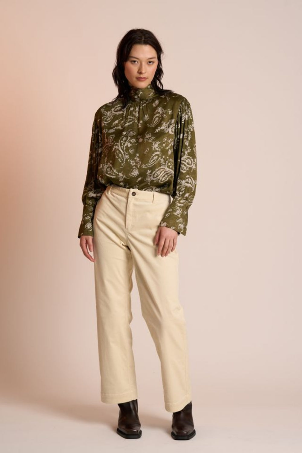 NERIS RHAPSODY BLOUSE LICHEN