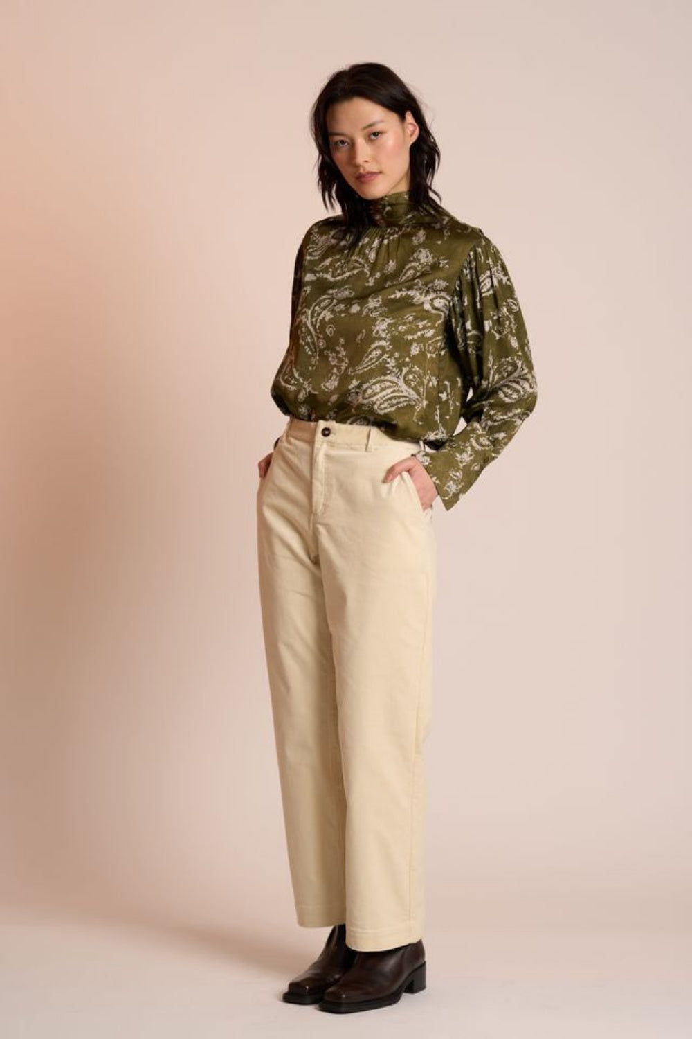 NERIS RHAPSODY BLOUSE LICHEN