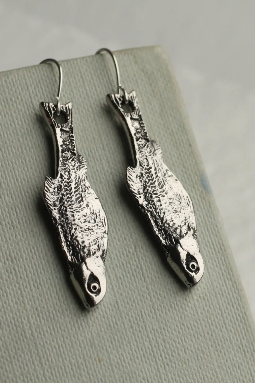 SILK PURSE SILVER SARDINE EARRINGS