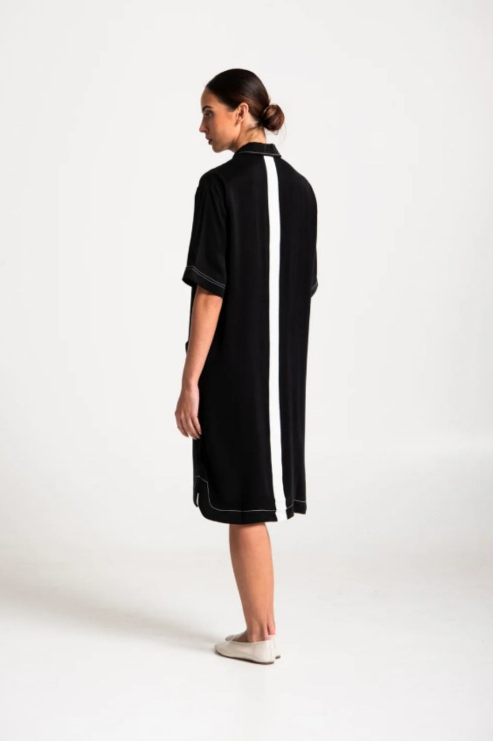 LOUNGE THE LABEL SELENA DRESS BLACK + WHITE