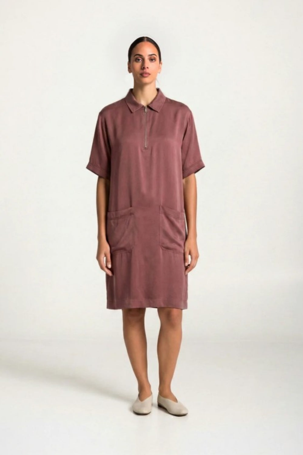 LOUNGE THE LABEL SELENA DRESS MERLOT