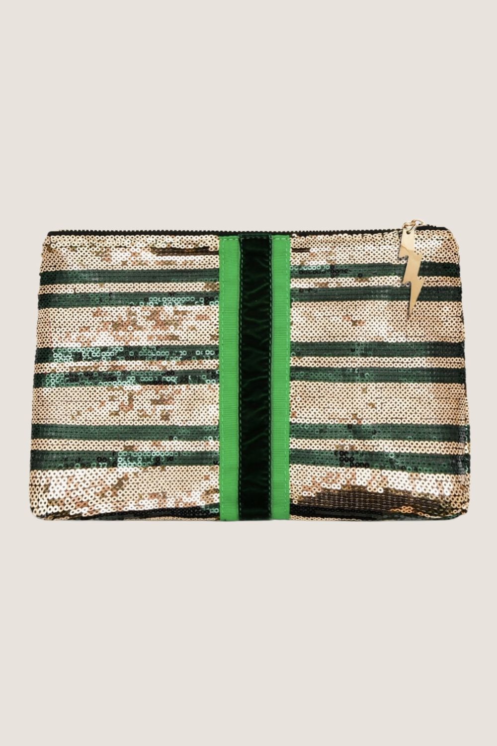 COCKATOO SEQUIN STRIPE CLUTCH
