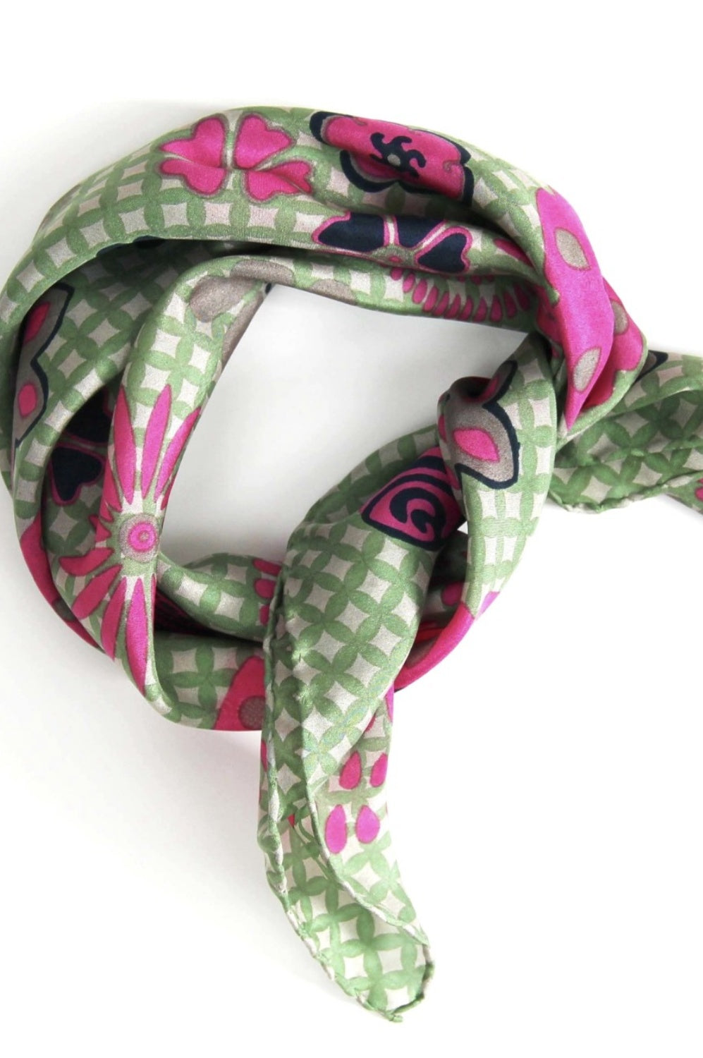 LES BELLES VAGABONDES MINI SCARF SHIPPO KHAKI