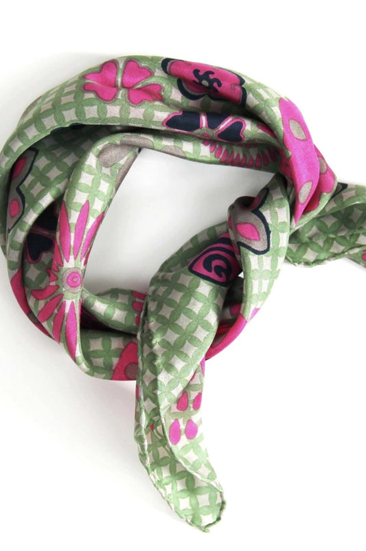 LES BELLES VAGABONDES MINI SCARF SHIPPO KHAKI