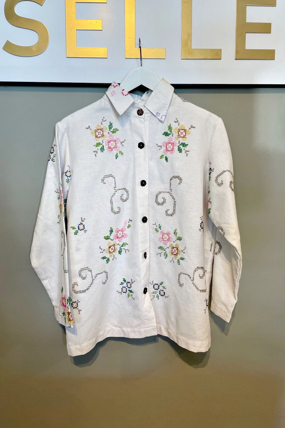 ROSELLE VINTAGE REMADE LONG SLEEVE SHIRT #11