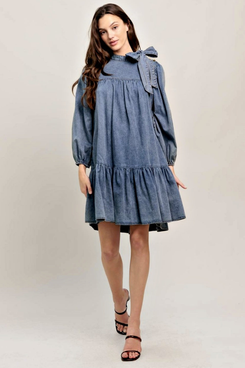 ROWDY DENIM MINI DRESS