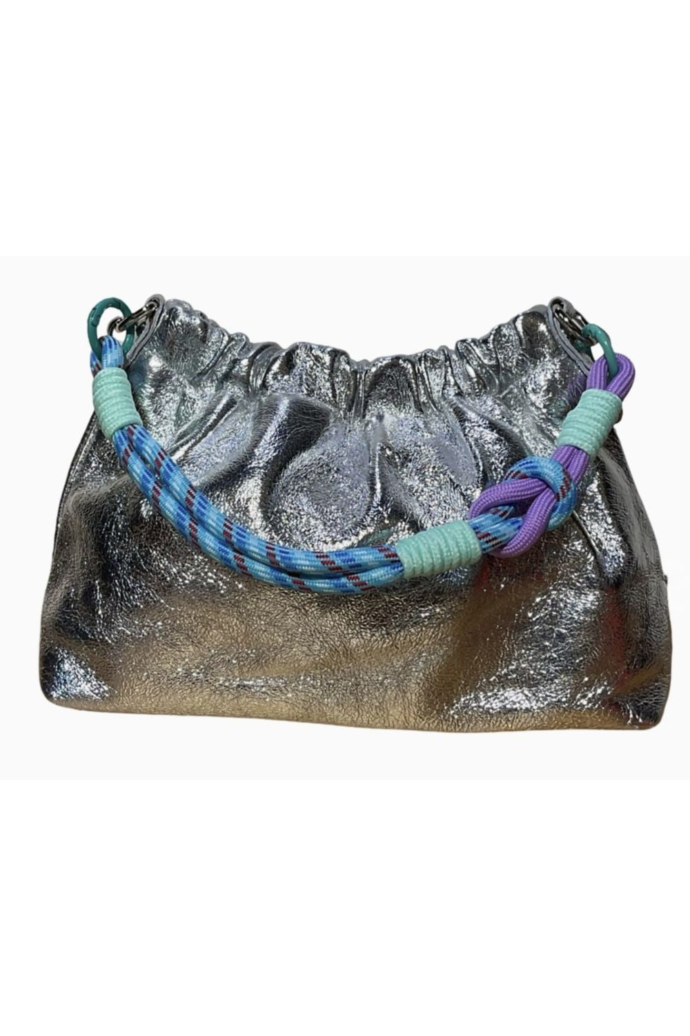 PLISSA DUMPLING BAG METALLIC SILVER