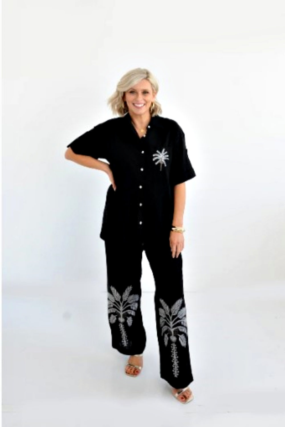 SORRENTO BLACK PANT + SHIRT SET