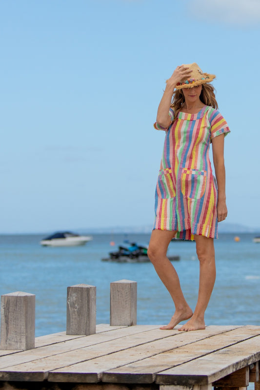 MANDALAY DESIGNS CABANA GIDGET DRESS STRIPE