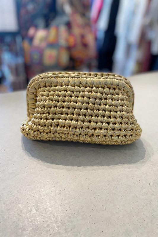 ST BARTS WOVEN CLUTCH