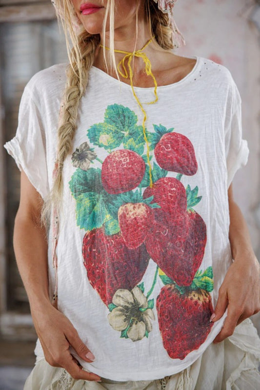 PRE-ORDER MAGNOLIA PEARL STRAWBERRY BLOOMS TEE