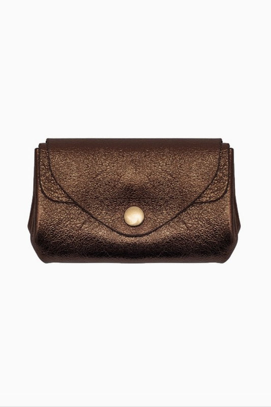 ACORN PETITE LEATHER POUCH CHOCOLATE