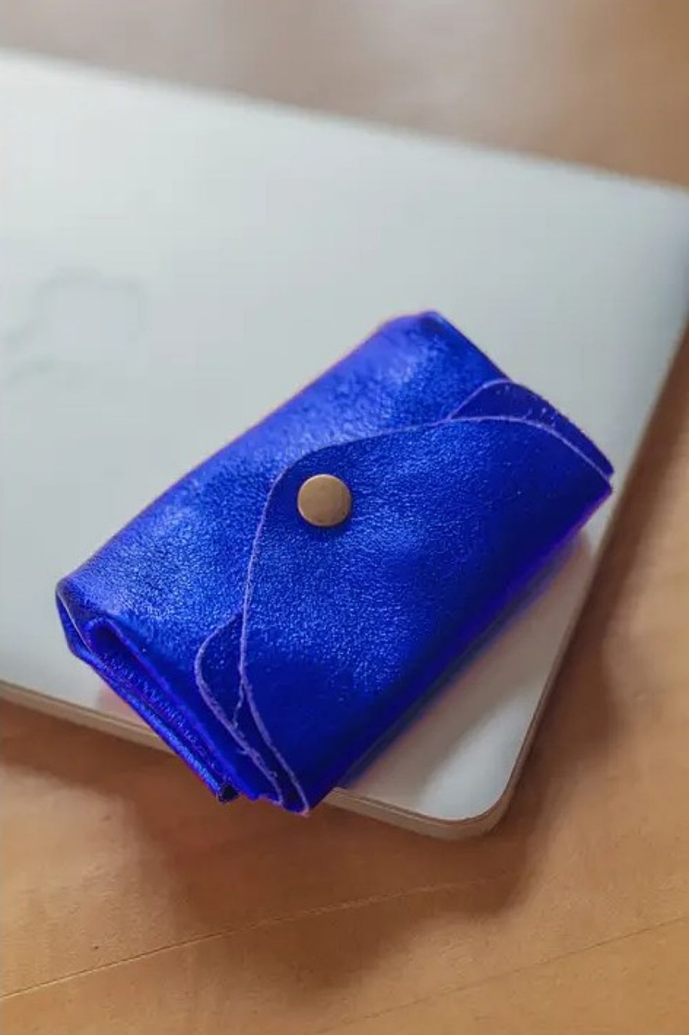 ACORN PETITE LEATHER POUCH COBALT