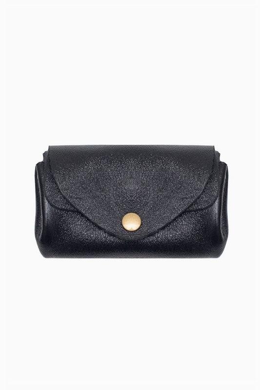 ACORN PETITE LEATHER POUCH BLACK