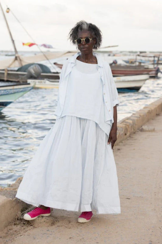 MEG BY DESIGN TAJI TOP ICE BLUE