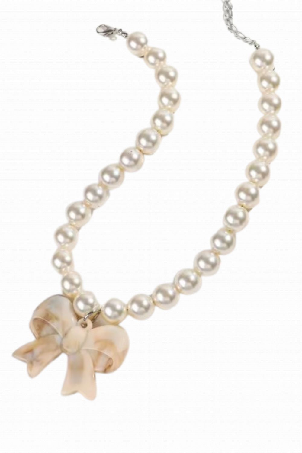 TAKE A BOW NECKLACE VANILLA