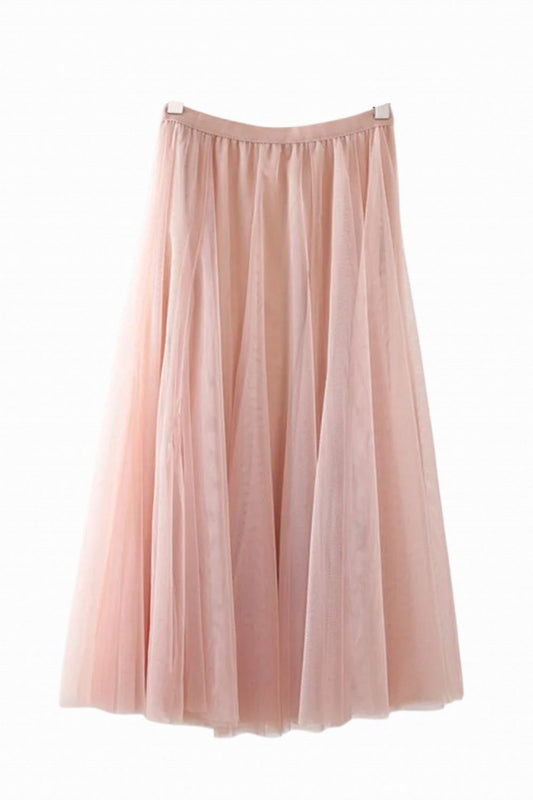 QUEENIE TANGO FOXTROT TULLE MIDI SKIRT BALLET PINK