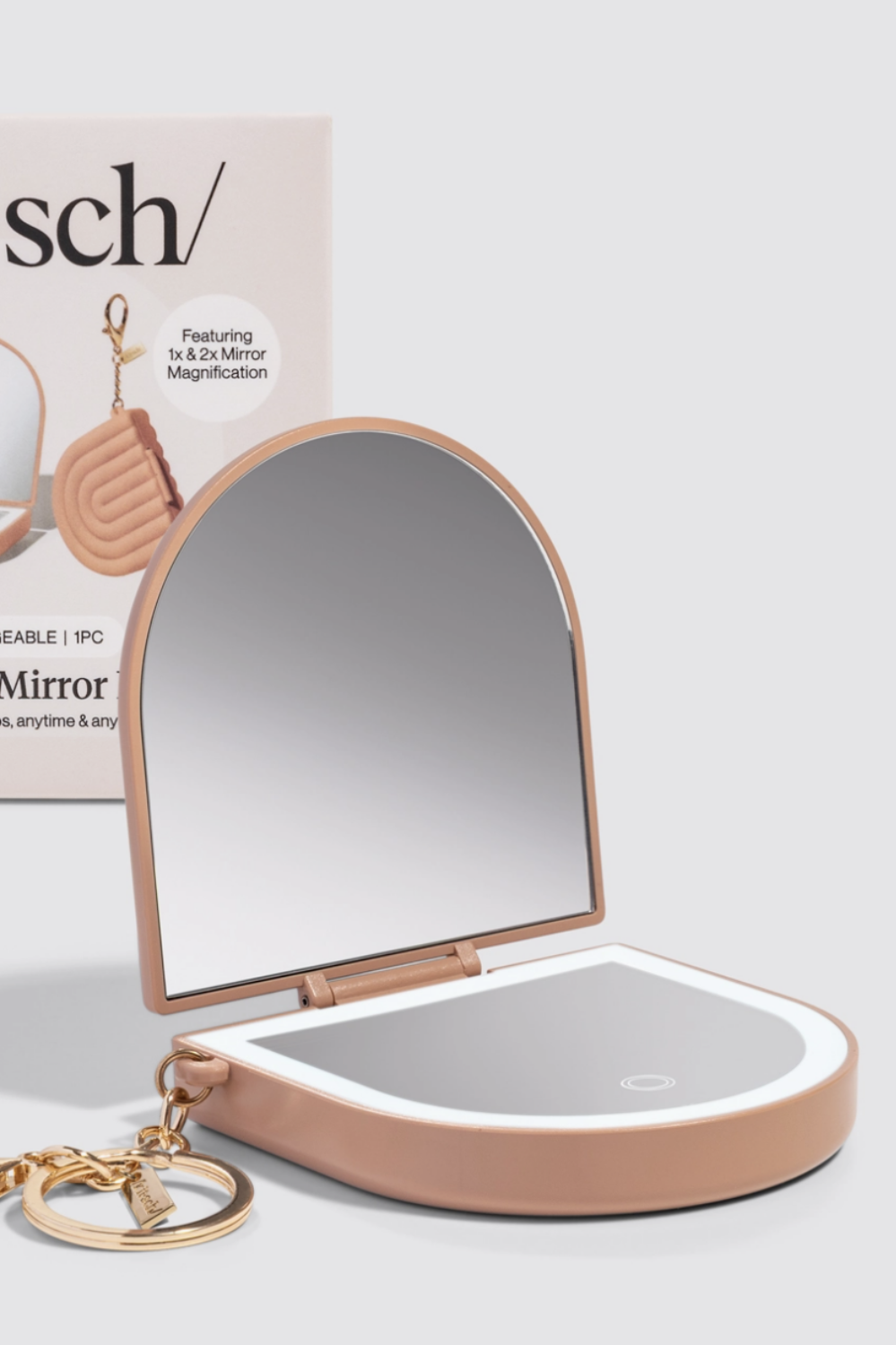 KITSCH TERRACOTTA COMPACT MIRROR KEYCHAIN