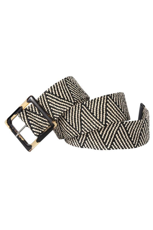 TESSA BELT BLACK + CREAM