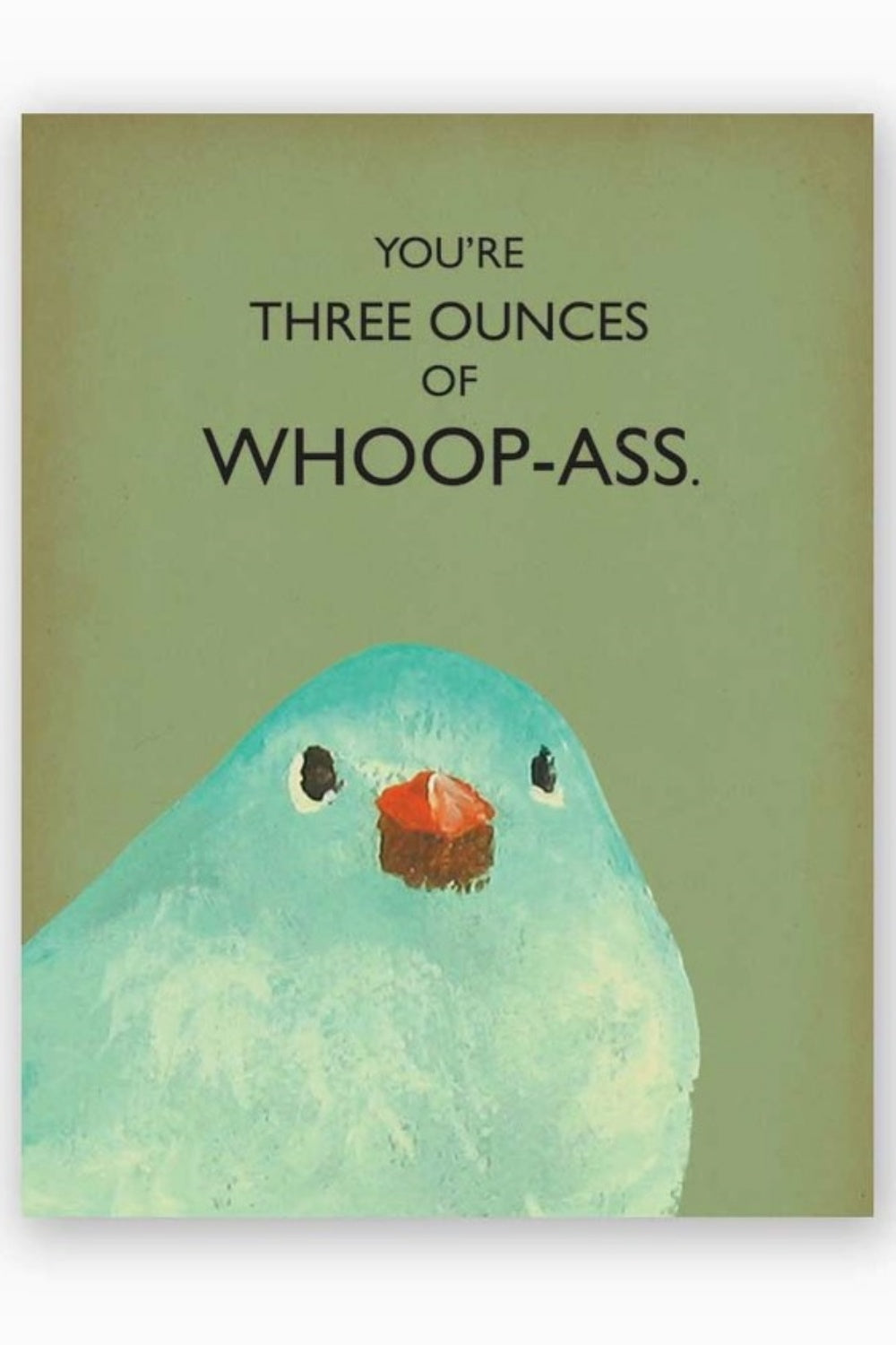 THE MINCING MOCKINGBIRD THREE OUNCES GREETING CARD