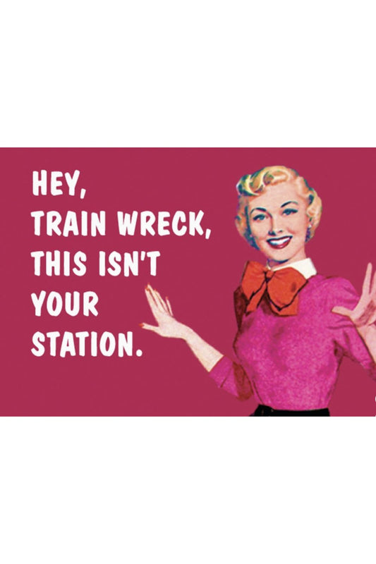 TRAIN WRECK MAGNET