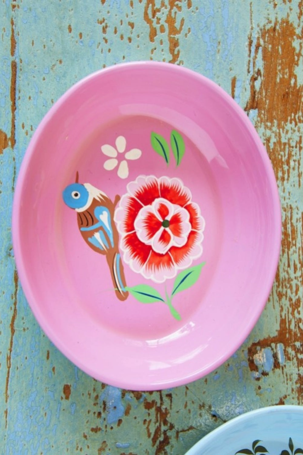 PETITE ENAMEL TRINKET DISH PINK