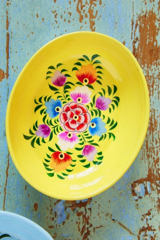 PETITE ENAMEL TRINKET DISH YELLOW