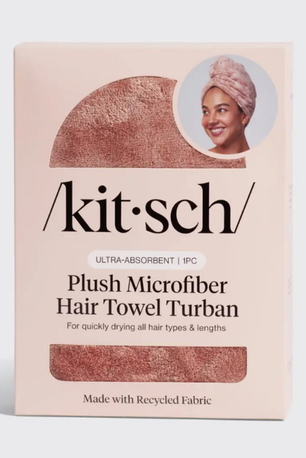 KITSCH PLUSH MICROFIBER HAIR TOWEL TURBAN TERRACOTTA