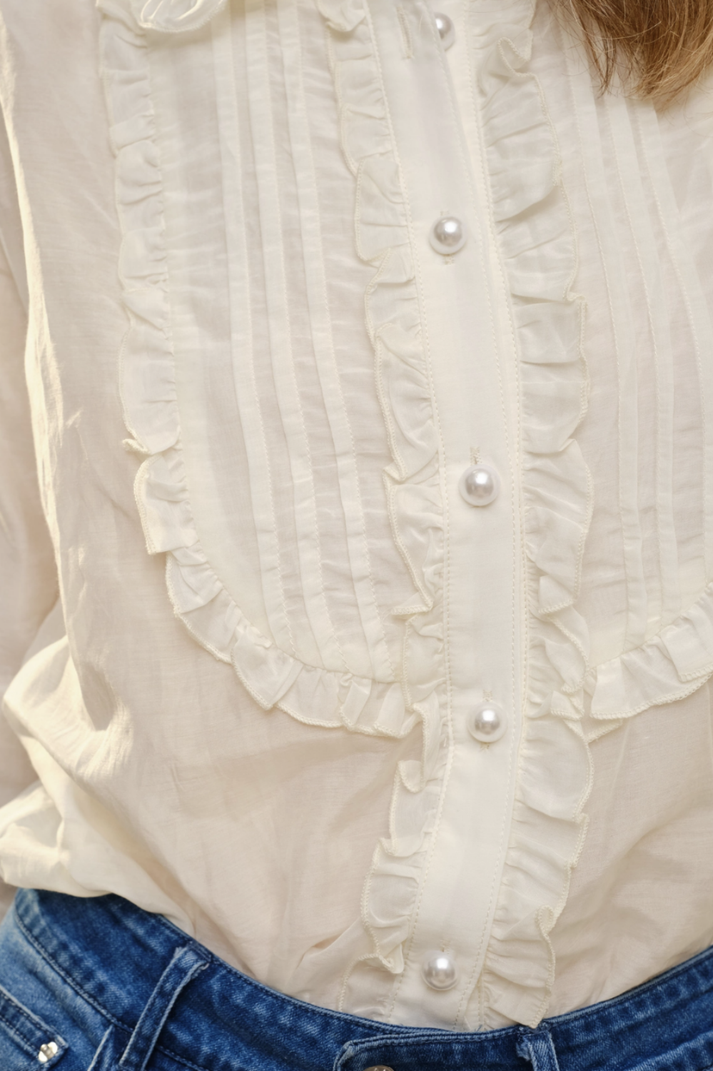 TUXEDO SILK COTTON BLOUSE