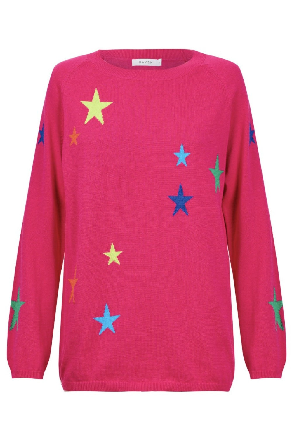 HAVEN VERMONT STAR CREW JUMPER PINK