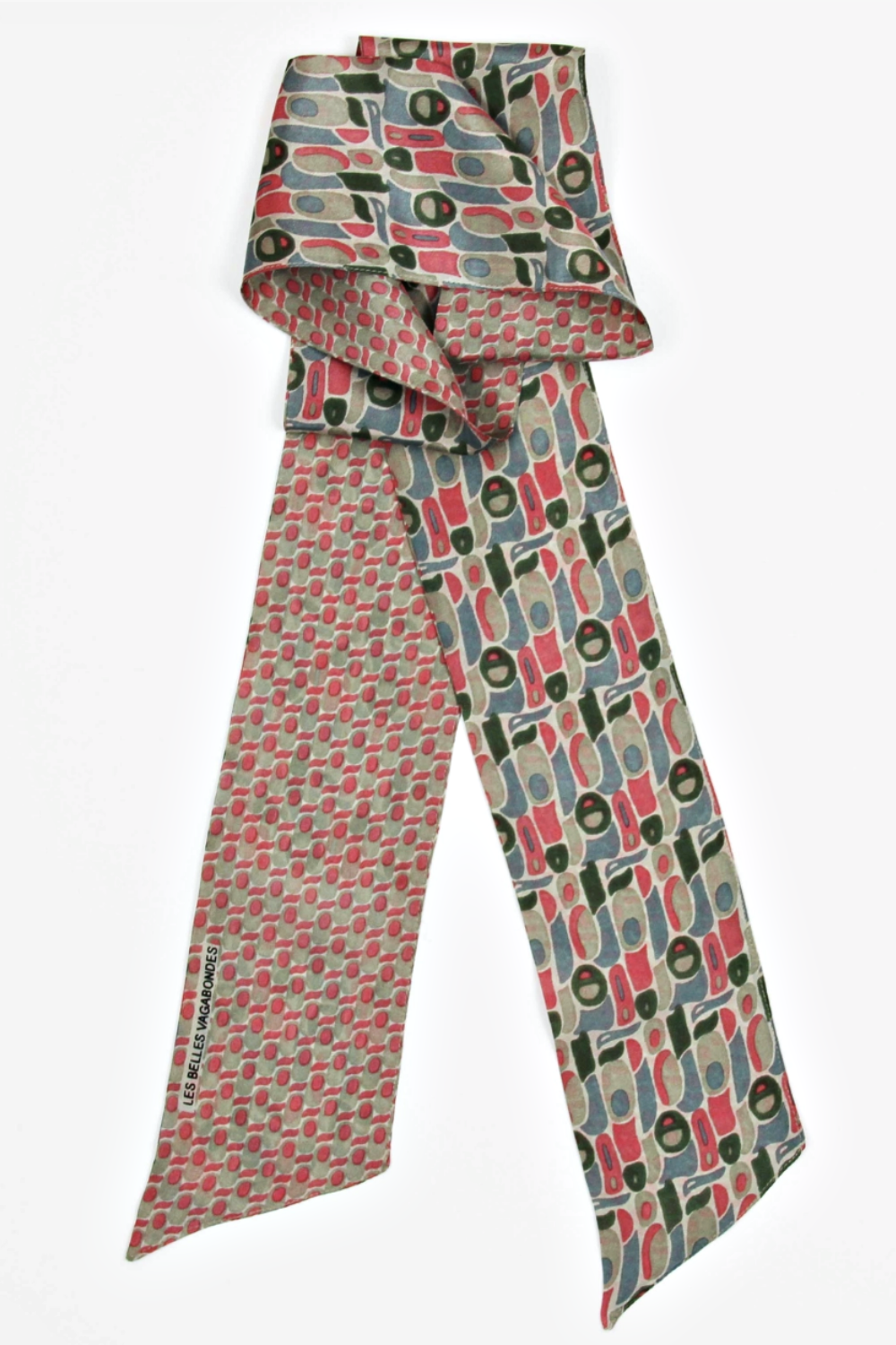 LES BELLES VAGABONDES BANDEAU SILK SCARF VIBRATO PINK