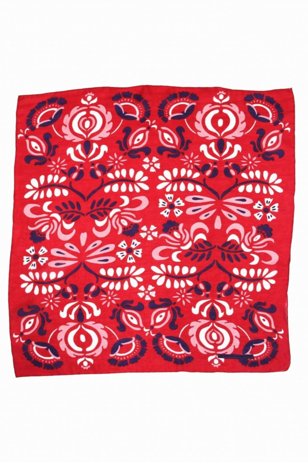 LES BELLES VAGABONDES MINI SILK SCARF YULIA ROUGE