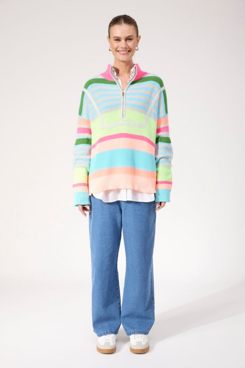 HAVEN ALASKA STRIPE JUMPER NEON