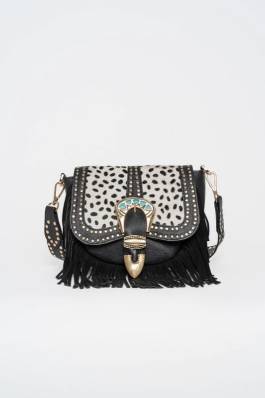 PITI CUITI AMAL DALMATION CROSSBODY BAG